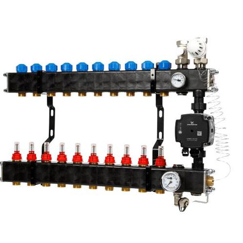 VTE composiet verdeler - pomp Grundfos - 10 groeps, Doe-het-zelf en Verbouw, Verwarming en Radiatoren, Verzenden