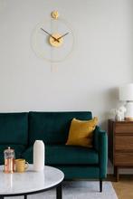 Zeckhome Aurora Royale Goud – Luxe Wandklok 60 cm – Walnooth, Huis en Inrichting, Woonaccessoires | Klokken, Verzenden, Nieuw