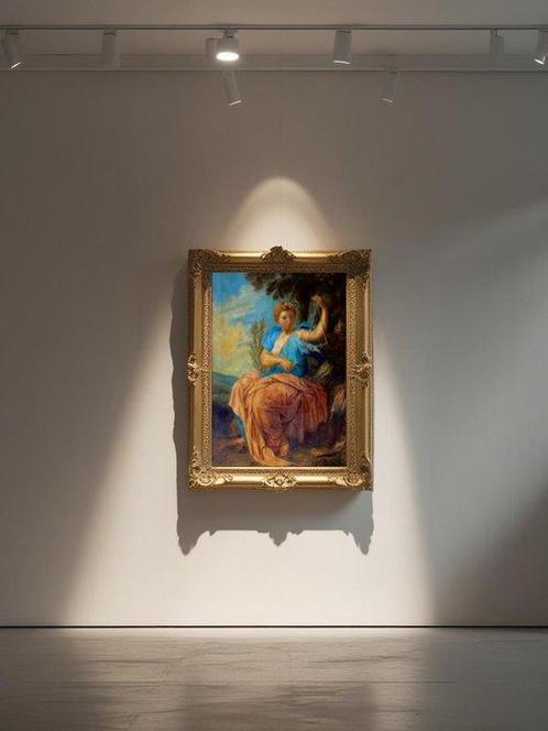 Franse school (XVIII) - The Muse Terpsichore, Antiek en Kunst, Kunst | Schilderijen | Klassiek