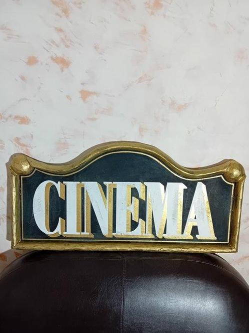 Enseigne CINEMA - Reclamebord - Hout, Antiek en Kunst, Curiosa en Brocante
