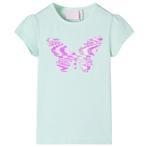 vidaXL Kindershirt met kapmouwen 92 lichtmintkleur, Verzenden, Nieuw