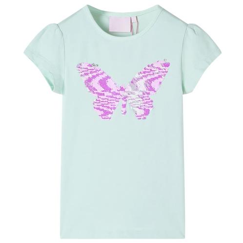 vidaXL Kindershirt met kapmouwen 92 lichtmintkleur, Kinderen en Baby's, Kinderkleding | Overige, Nieuw, Verzenden