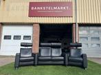 Stressless Atrion fauteuils bioscoop bankstel zwart leer, Design, Hoekbank, Vierpersoons of meer, Leer