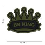 Patch BB king pvc met klittenband art no 14033, Verzenden