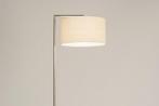 Rietveld Vloerlampen - Staalgrijs, Beige - Staal, Stof, Meta, Verzenden, Nieuw