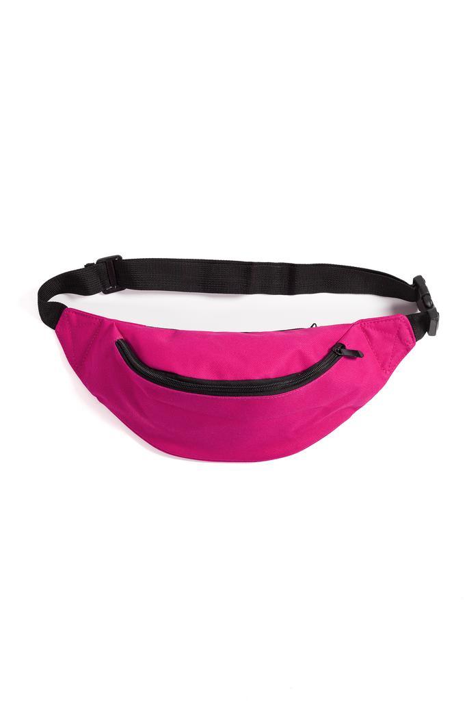 Heuptas Roze Fanny Pack Twee Vakken Zwarte Band Tas Schouder, Sieraden, Tassen en Uiterlijk, Tassen | Damestassen, Overige typen