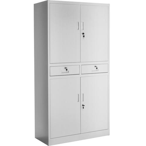Archiefkast Cosmo met 2 lades 180x80x40cm - lichtgrijs, Huis en Inrichting, Kasten | Roldeurkasten en Archiefkasten, Verzenden