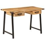 vidaXL Bureau met lades 105x55x70 cm massief mangohout en, Huis en Inrichting, Bureaus, Verzenden, Nieuw