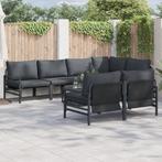 vidaXL Tuin Sofa Set 7 pcs Antraciet 320 x 160 x 71 cm Staal, Verzenden, Nieuw