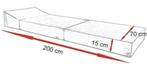 Compacte campingmatras - opvouwbaar reismatras - 200x70x1..., Ophalen of Verzenden, Nieuw