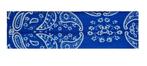 Haarband Paisley Print 6cm Blauw, Nieuw