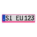 Utsch Kentekenplaathouder - Click - 52 x 11 cm - Roze (Auto), Ophalen of Verzenden, Nieuw