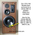 Infinity - Repair your speakers with the right surrounds etc