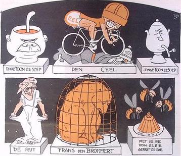 Spotprent over de Bende van Oss (lijst optie, Lithos) beschikbaar voor biedingen