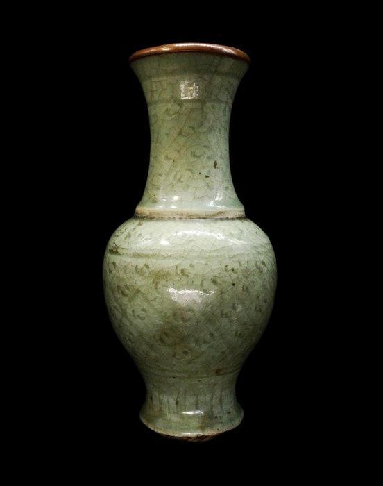 Oud-Chinees Balustervaas céladon - Qing-dynastie (Zonder, Antiek en Kunst, Antiek | Overige Antiek