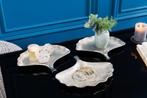 Decoratieve kommen set van 3 GINKGO 30cm zilver handgemaakt, Huis en Inrichting, Woonaccessoires | Overige, Ophalen of Verzenden
