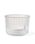 HEMA Sfeerlichthouder met ribbels Ø8.5x6.5 glas
