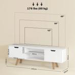 TRUUSK TV-kast voor televisies tot 65 inch - 2 kasten en 2 p, Verzenden, Nieuw