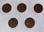 Nederland, Provinciale munten Duit 1783/1739, 5 stuks, Postzegels en Munten