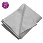 vidaXL Dekzeil 260 g/m² 4x5 m HDPE grijs, Verzenden, Nieuw