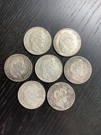 Frankrijk. Louis Philippe I. 5 Francs 1832/1837 (7 munten)