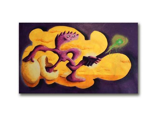 Andrés L. Calle (Tez Mei) (1997) - Birth and a handshake (No, Antiek en Kunst, Kunst | Schilderijen | Modern