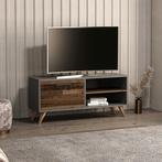 [en.casa] TV meubel Helle 120x35x50 cm antraciet en houtkleu, Huis en Inrichting, Kasten | Televisiemeubels, Nieuw, Verzenden