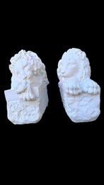 sculptuur, Coppia di leoni - 21 cm - Gips