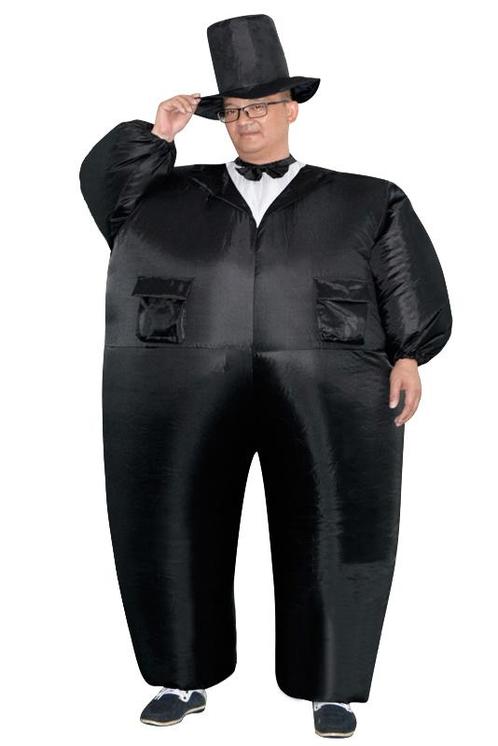 KIMU® Opblaas Kostuum Showmaster Zwart Opblaasbaar pak Showm, Kleding | Heren, Carnavalskleding en Feestkleding, Kleding, Nieuw