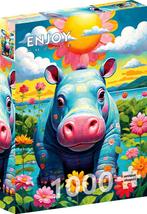 Sunny Hippo Puzzel (1000 stukjes) | Enjoy Puzzle - Puzzels, Verzenden, Nieuw