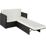 Wicker loungesofa Corfu - zwart
