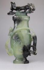 Statue Chine Sculpture Serpentine Vase Dragon Chinese