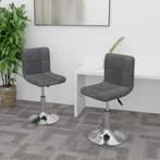 vidaXL Eetkamerstoelen draaibaar 2 st stof donkergrijs, Huis en Inrichting, Stoelen, Verzenden, Nieuw, Grijs