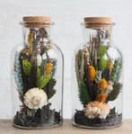 Glas vaas fles voor schelpen of bloemen ø10 h.20 cm excl, Ophalen of Verzenden, Nieuw