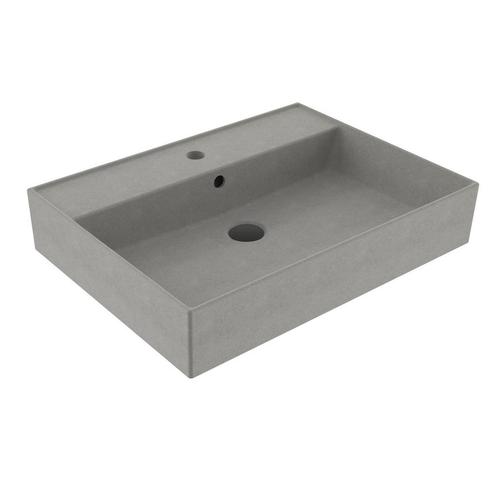 Wastafel Sanilux Edge Keramiek 60 1 Kraangat Warm Beton, Doe-het-zelf en Verbouw, Sanitair, Overige typen, Nieuw, Ophalen of Verzenden