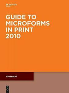 Guide to Microforms in Print, Supplement. Gruyter   ., Boeken, Encyclopedieën, Zo goed als nieuw, Verzenden