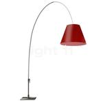 Luceplan Lady Costanza Booglamp, lampenkap rood/frame alumin, Huis en Inrichting, Lampen | Vloerlampen, Verzenden, Nieuw