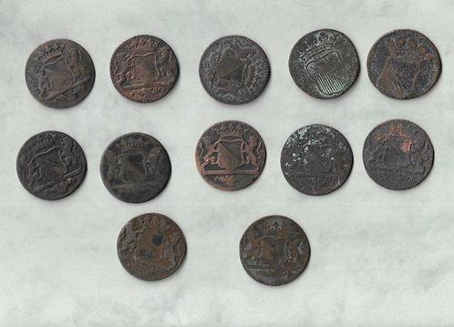 Nederland, Stad Utrecht Duit 1700/1800, Lot van 12 stuks, Postzegels en Munten, Munten | Nederland