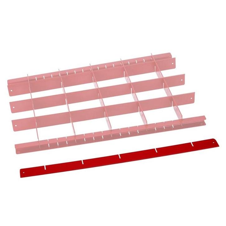 Metalen vakverdeling strip lang - rood, Doe-het-zelf en Verbouw, Gereedschap | Handgereedschap, Ophalen of Verzenden