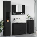 vidaXL Badkamermeubelset 4 pcs Zwart 30 x 35 x 192 cm, Huis en Inrichting, Verzenden, Nieuw