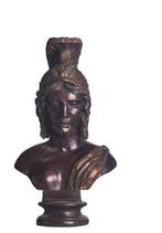sculptuur, Busto di Pantiselea in Gesso patinato - 78 cm -