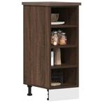 vidaXL Onderkast Riga 30x44,5x81,5 cm bewerkt hout bruin, Huis en Inrichting, Keuken | Keukenelementen, Verzenden, Nieuw, Bruin