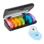 GEASY Pillendoos 7 Dagen – 2 Vakken – Zwart/Gekleurd –, Antiek en Kunst, Verzenden