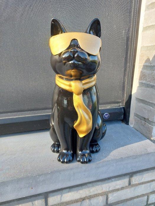 Beeld, black cat with tie and sunglasses - 29 cm - polyresin, Antiek en Kunst, Curiosa en Brocante