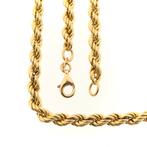 Gouden gedraaide schakel ketting | 47 cm (gouden ketting), Ophalen of Verzenden, Gebruikt, Overige kleuren, Goud