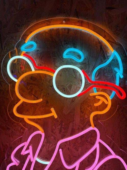 Milhouse, The Simpsons - Neonlichtbord - Plexiglas, Abs, Antiek en Kunst, Curiosa en Brocante