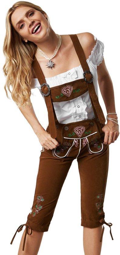 2dekans | dressforfun - Lederhose Walchensee L -, Hobby en Vrije tijd, Feestartikelen, Zo goed als nieuw, Ophalen of Verzenden