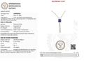 Halsketting - 14 karaat Witgoud - 3.16ct. tw. Tanzaniet -, Sieraden, Tassen en Uiterlijk, Kettingen, Nieuw