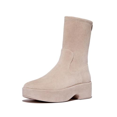 -0% FitFlop  FitFlop F-luma boot stretch suede (wrapped)  ma, Kleding | Dames, Schoenen, Beige, Nieuw, Verzenden
