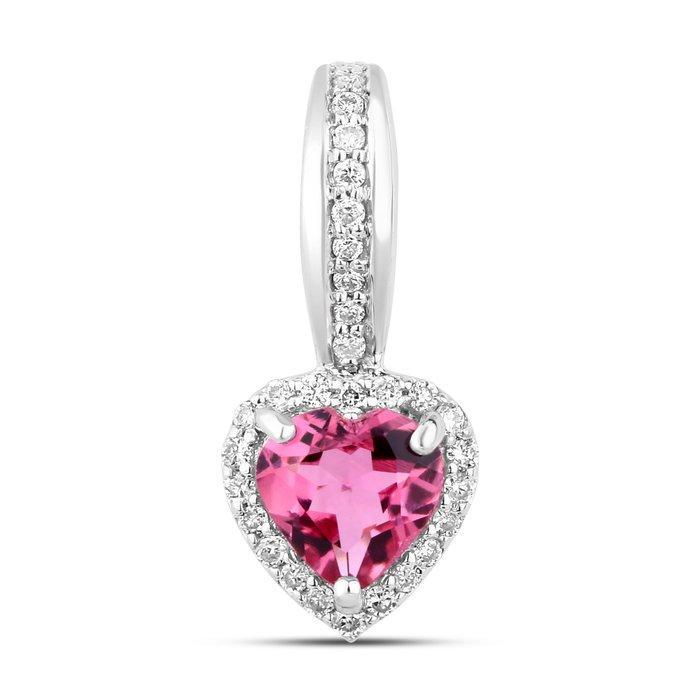 Zonder Minimumprijs - Hanger - 14 karaat Witgoud - 0.45ct., Sieraden, Tassen en Uiterlijk, Antieke sieraden